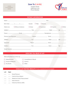 Patient Intake Form (Long) | Dare To Care